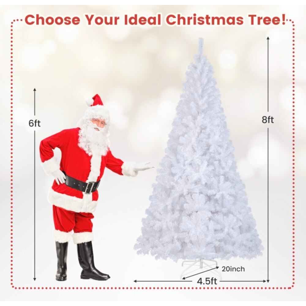 Premium 8 Ft. White Xmas Tree